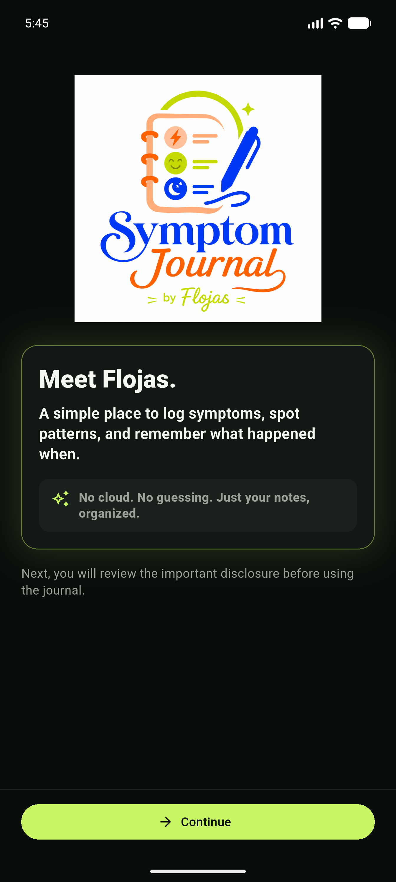 First open introduction screen